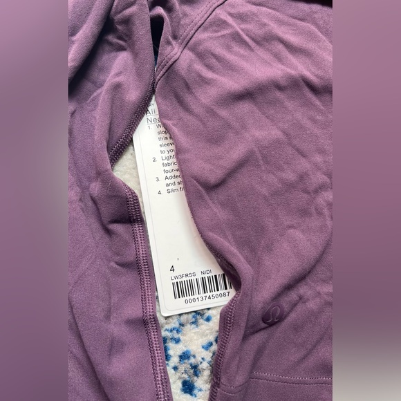 Lululemon mock neck *original align long sleeve size 4 purple - Picture 3 of 3